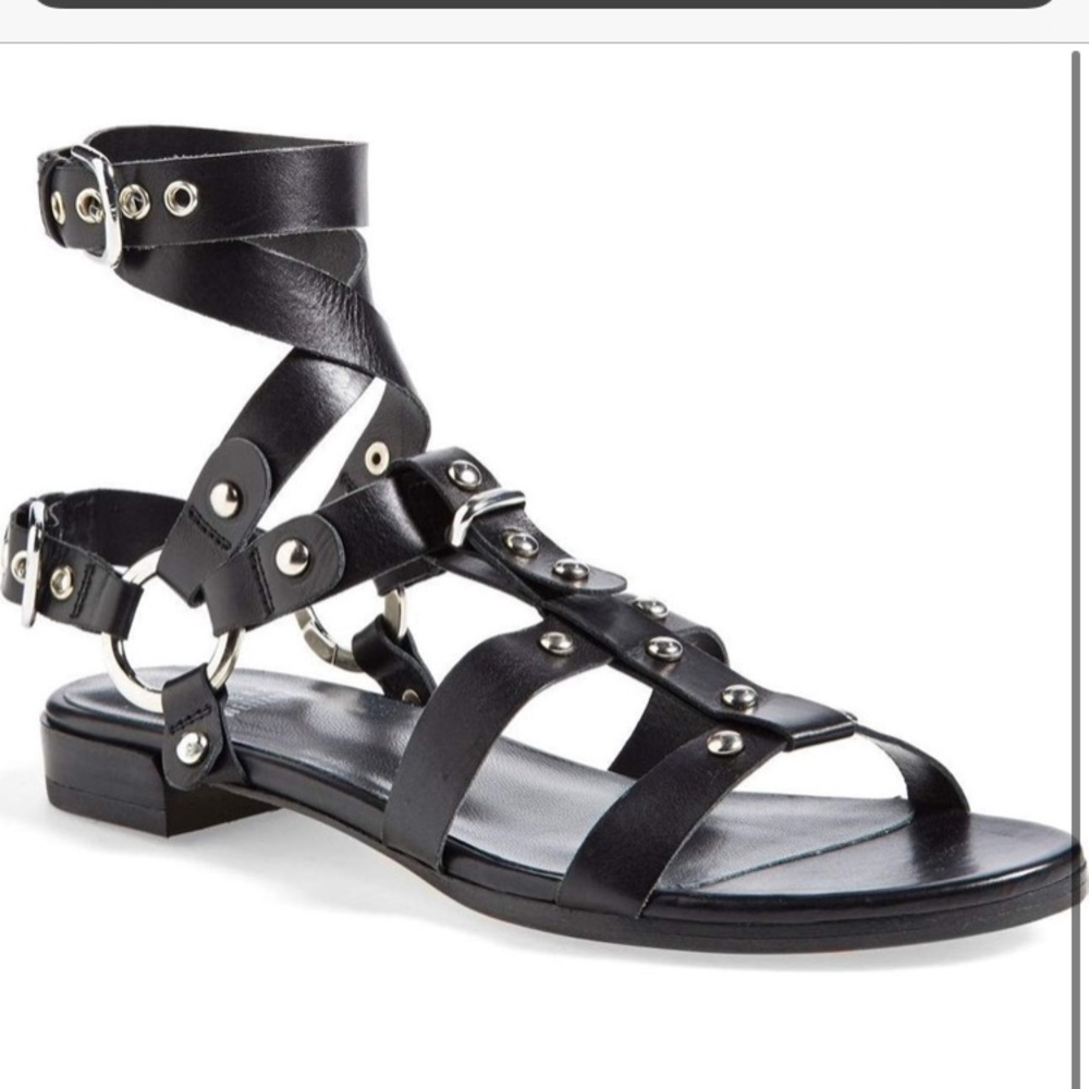 Stuart Weitzman Leather Stud Gladiator Sandal - image 2